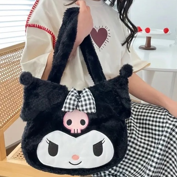Hello Kitty Handbags - Plush Kuromi Shoulder Bag
